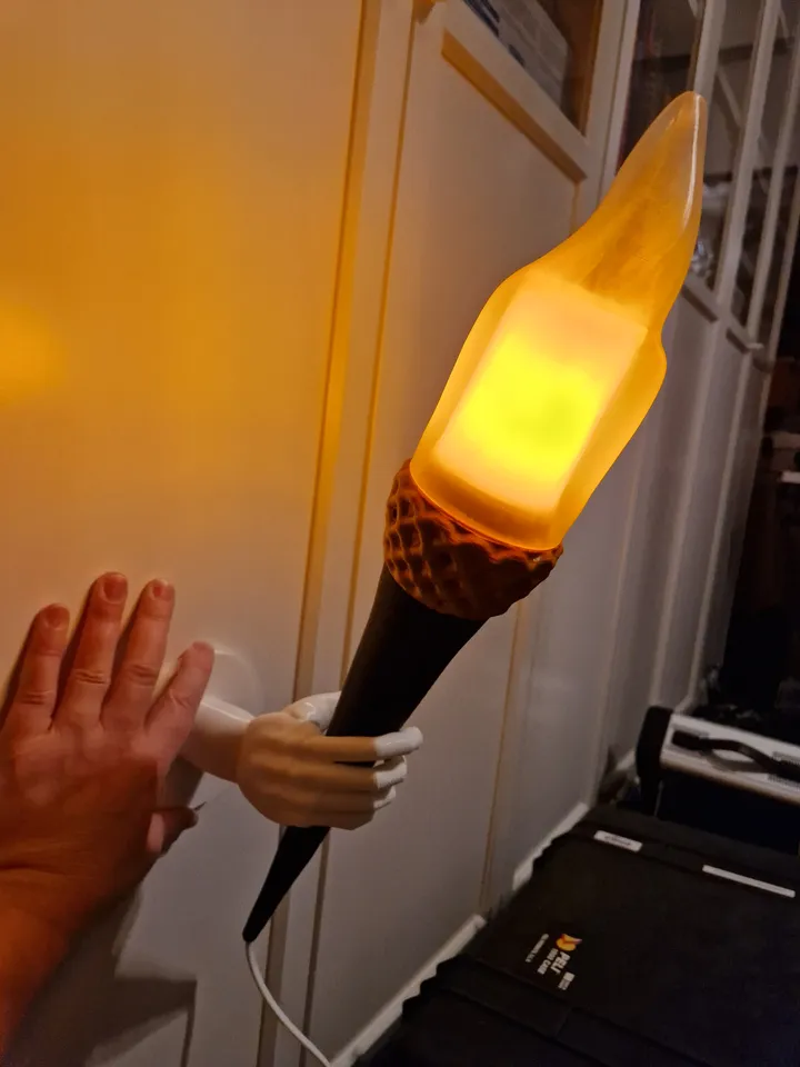 Torch holder hand by PetriT | Download free STL model | Printables.com