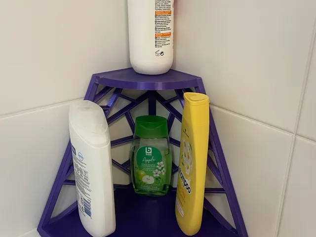 Corner bath shelf