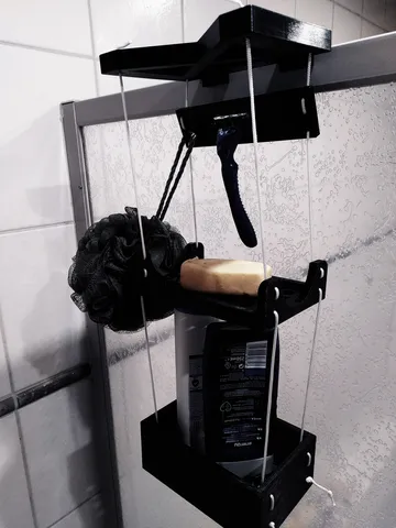 Innovative hanging shelf with rope friction force