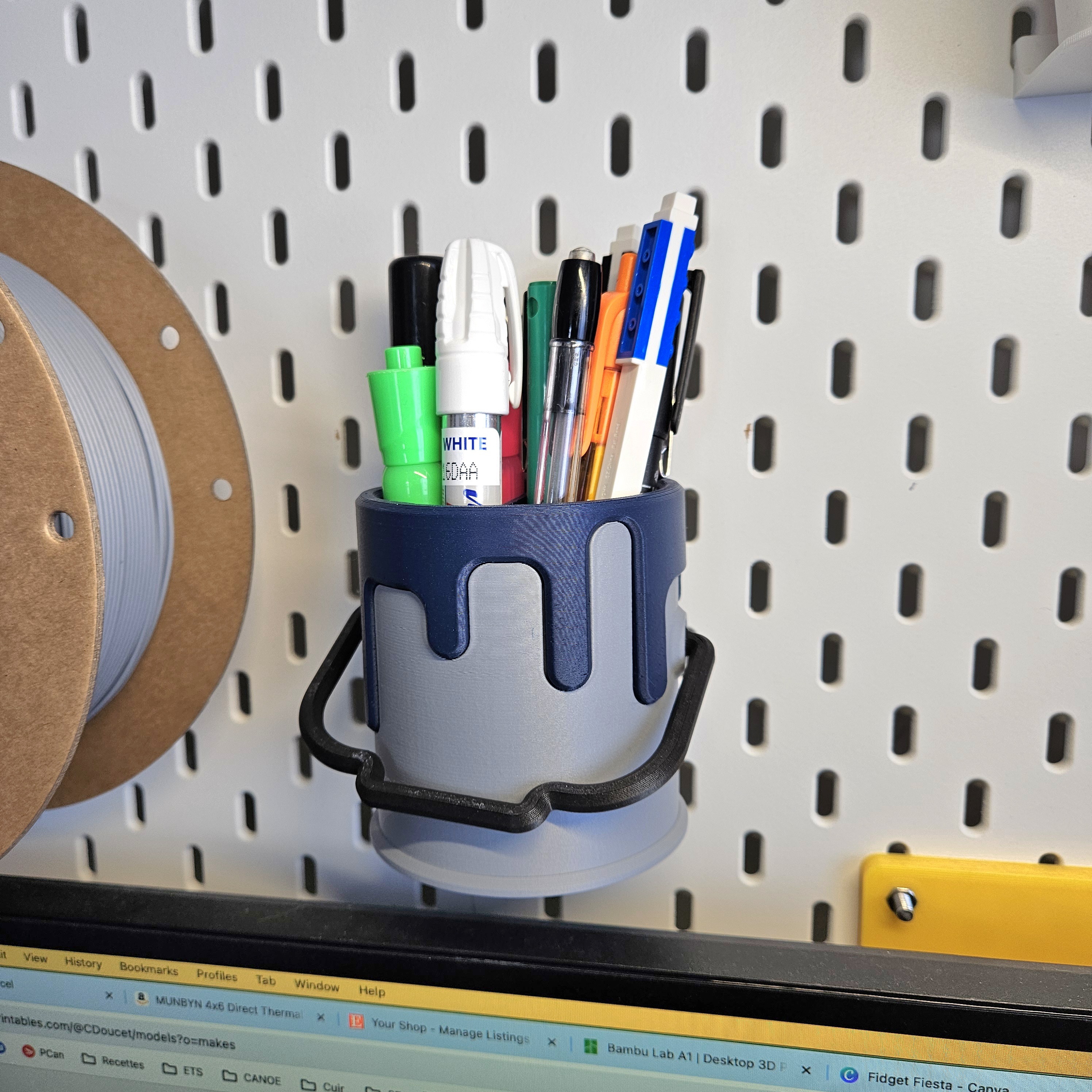 Universal Mount Skadis Drippy Bucket (No supports needed)