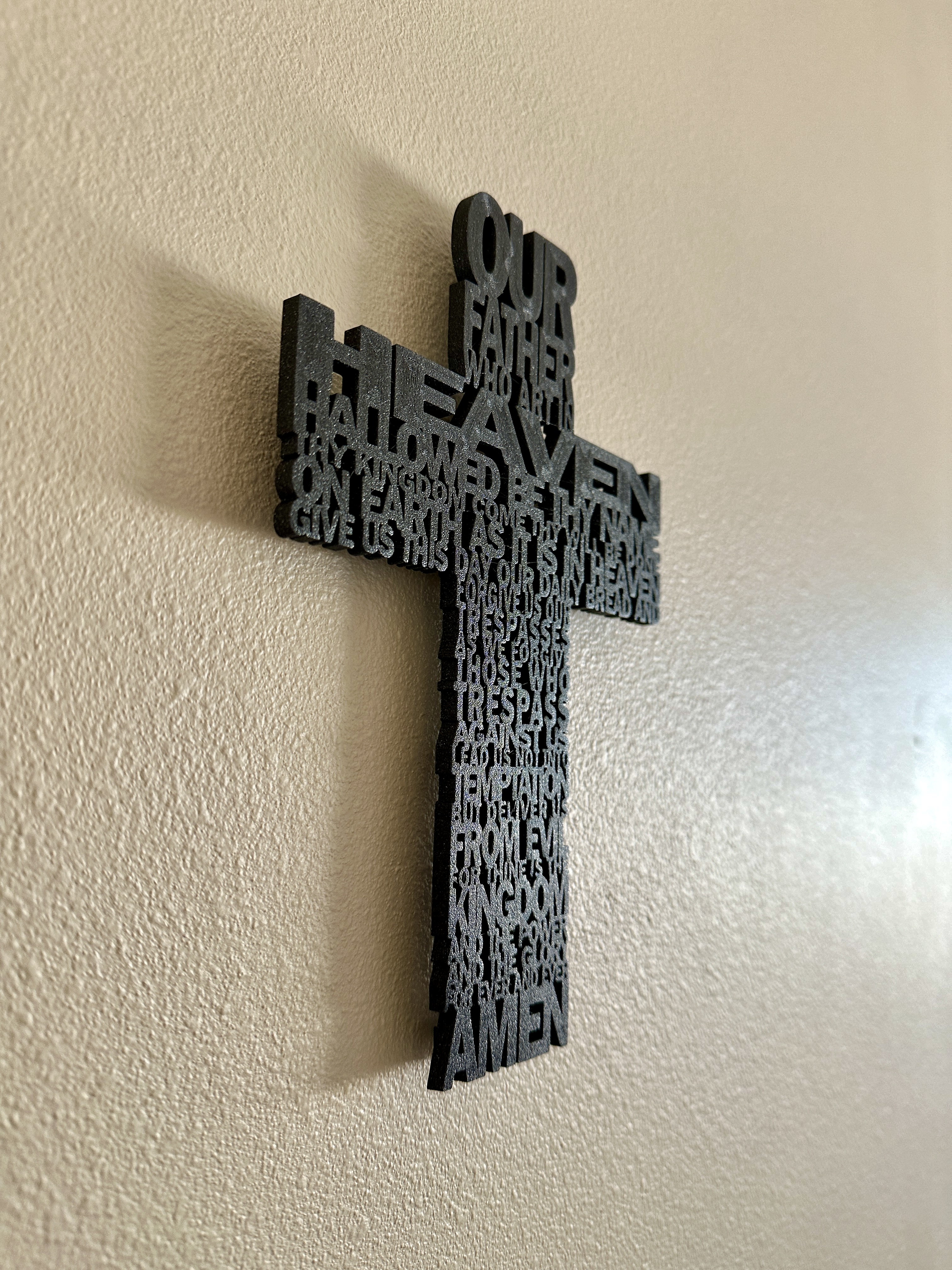 Lord's Prayer Cross - hanging wall art