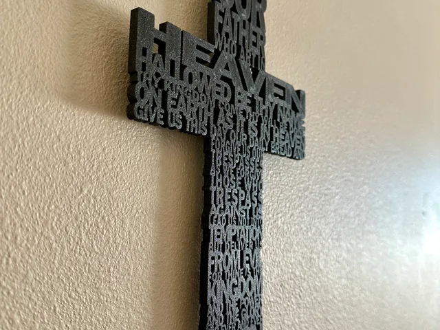 Lord's Prayer Cross - hanging wall art
