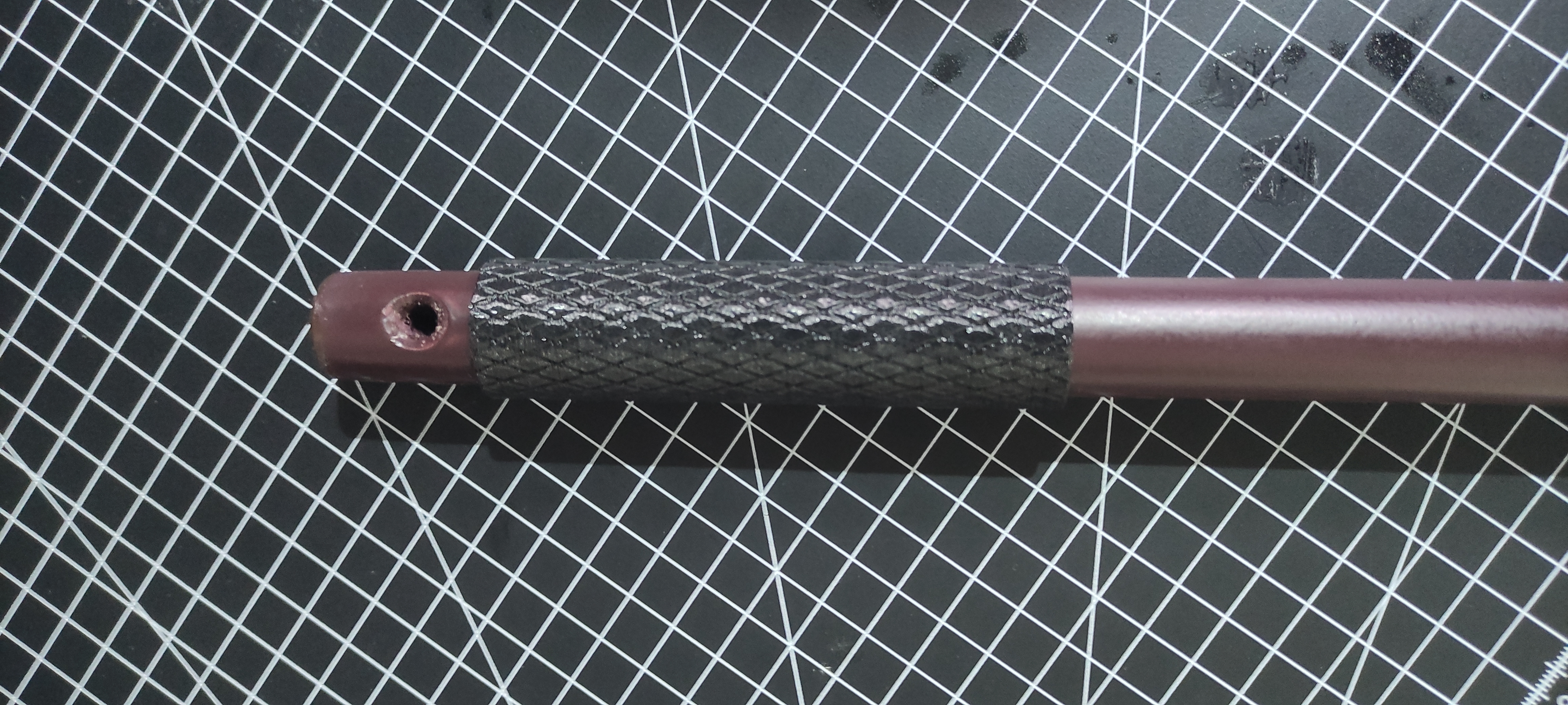 Textured handle for IKEA wardrobe reach stick