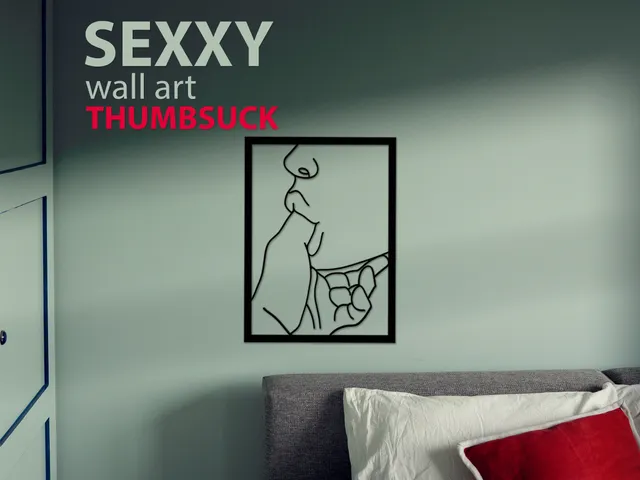 Sexy thumb suck wall art