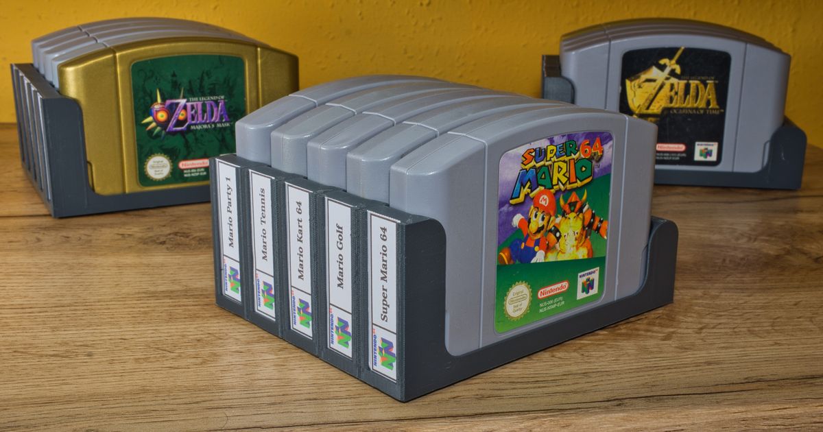 Modular N64 cartridge holder by Den Download free STL model