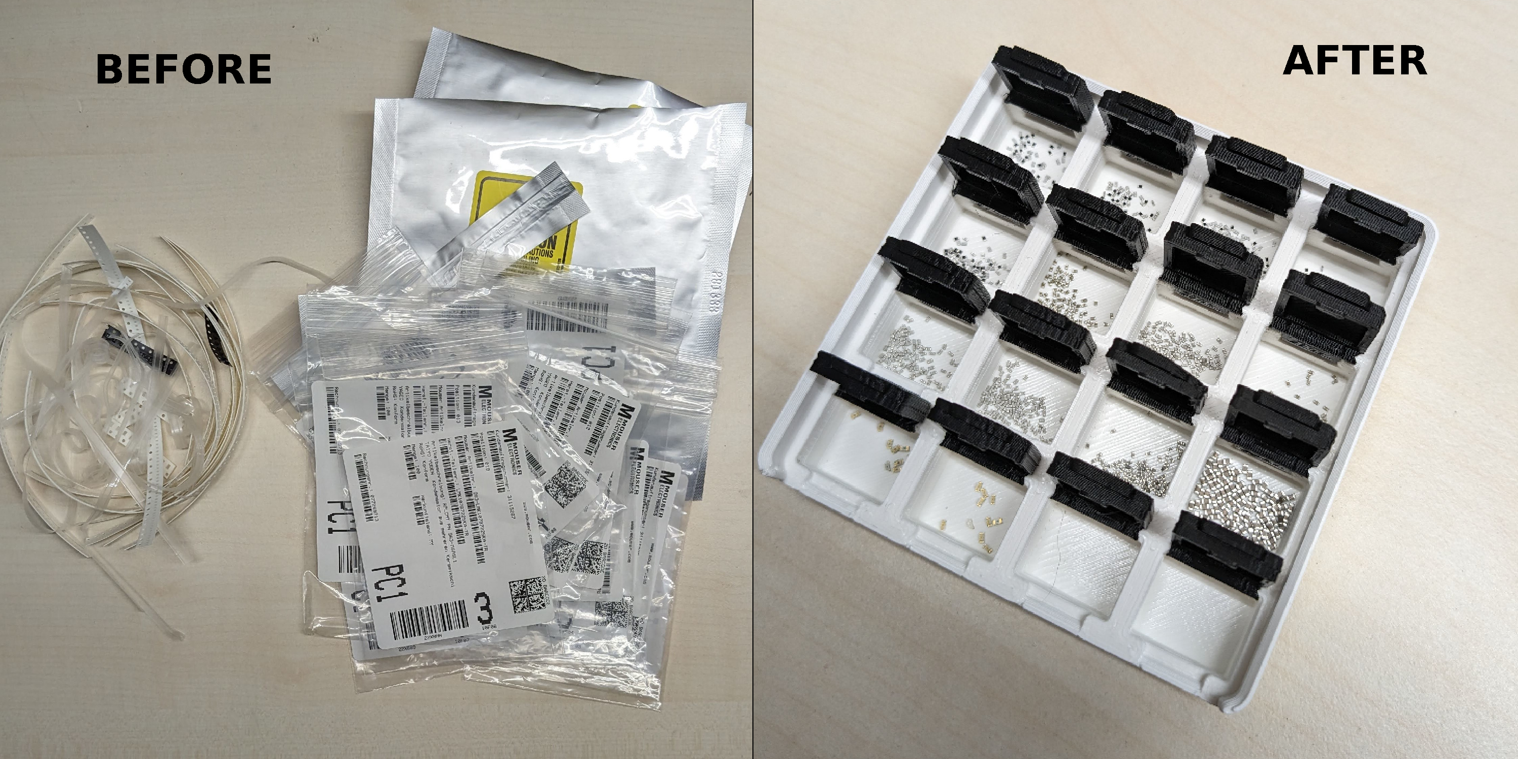 Gridfinity SMD Component Storage