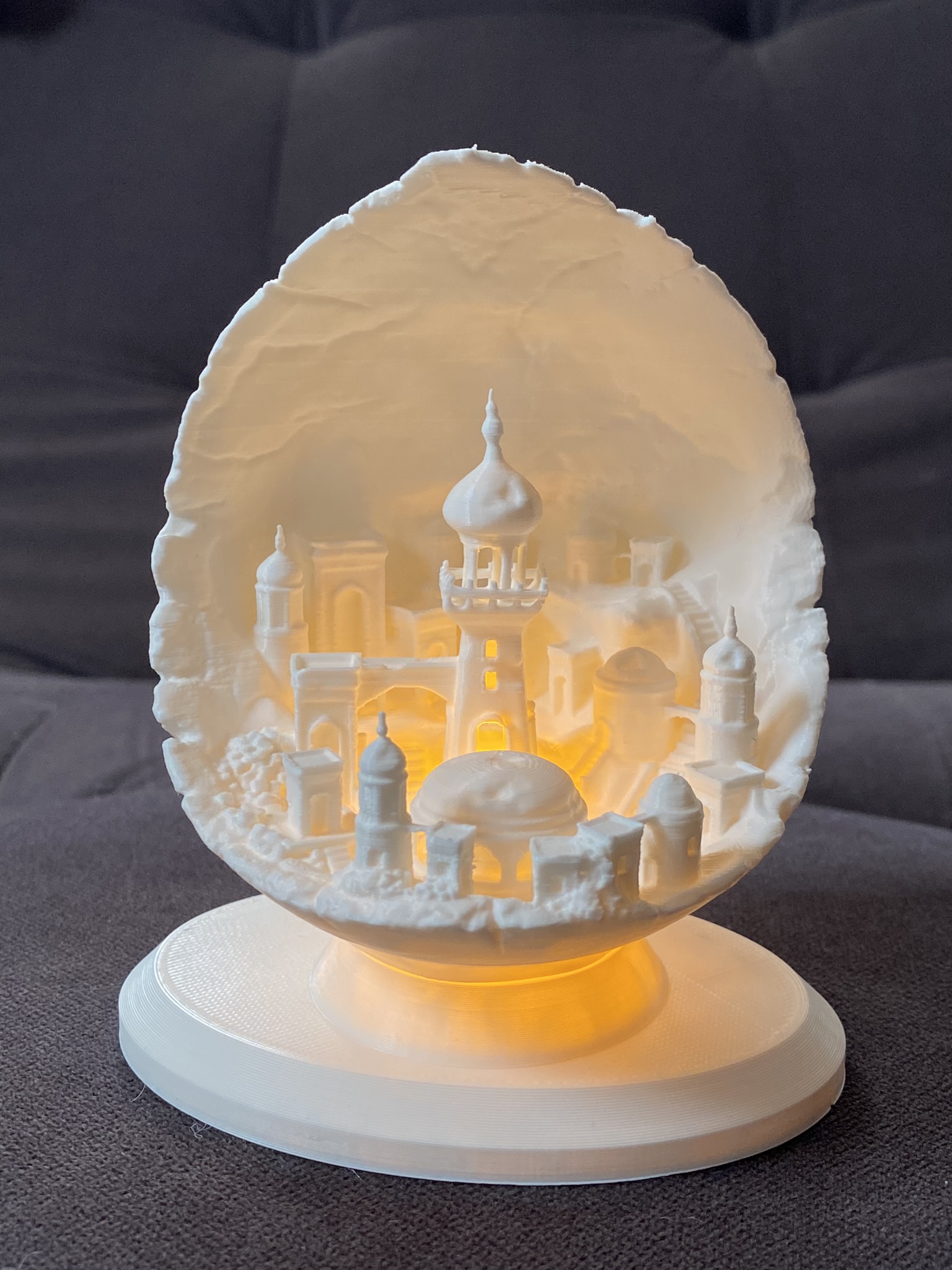 Moon City led candle base by qulix - MakerWorld