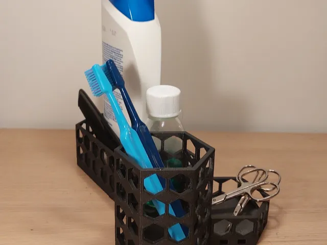 Modular Hexagonal Bathroom Storage