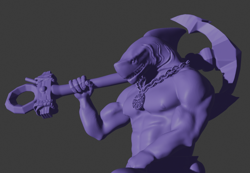 Shark folk brute pirate barbarian