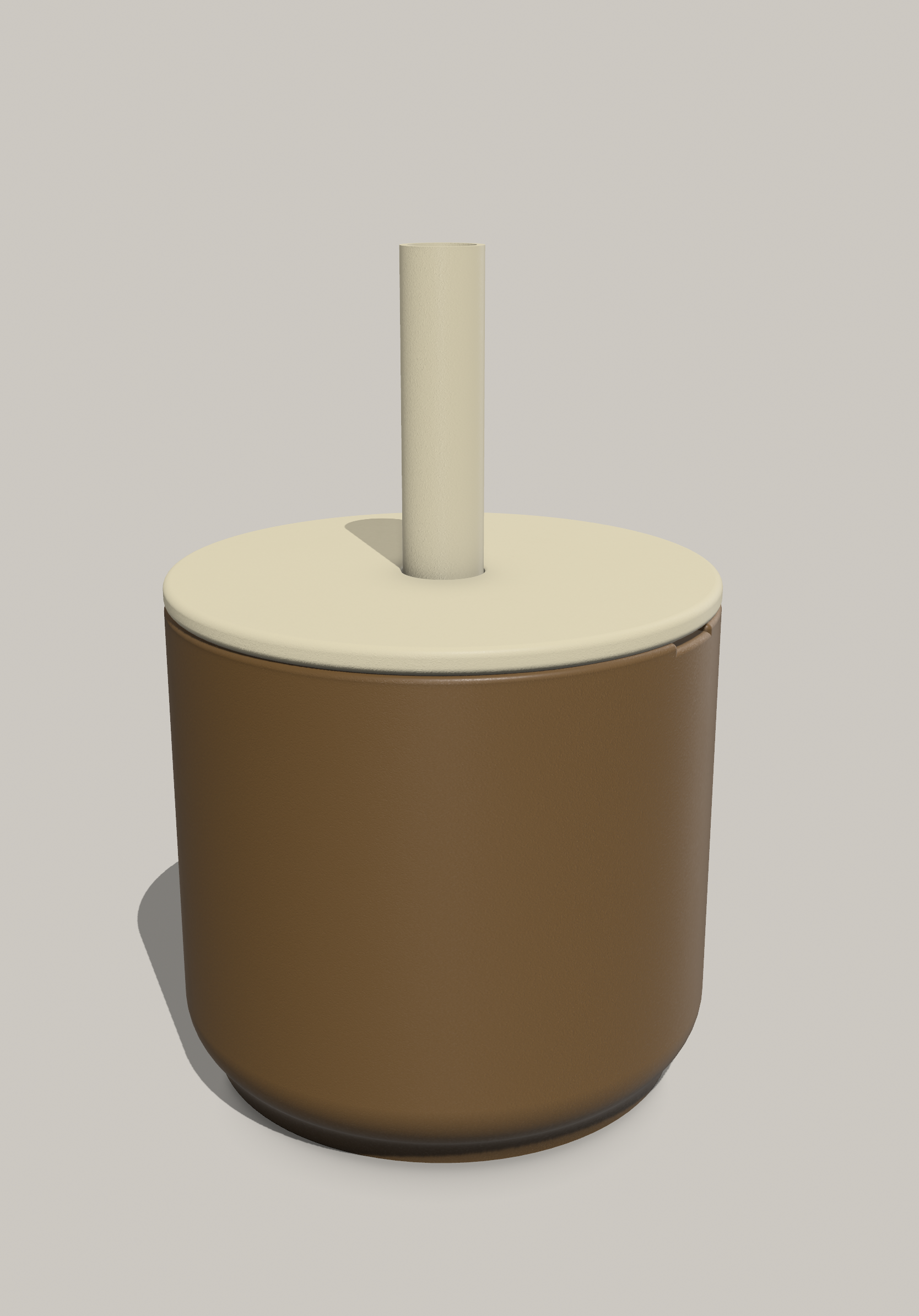 Stackable play cup with lid and straw