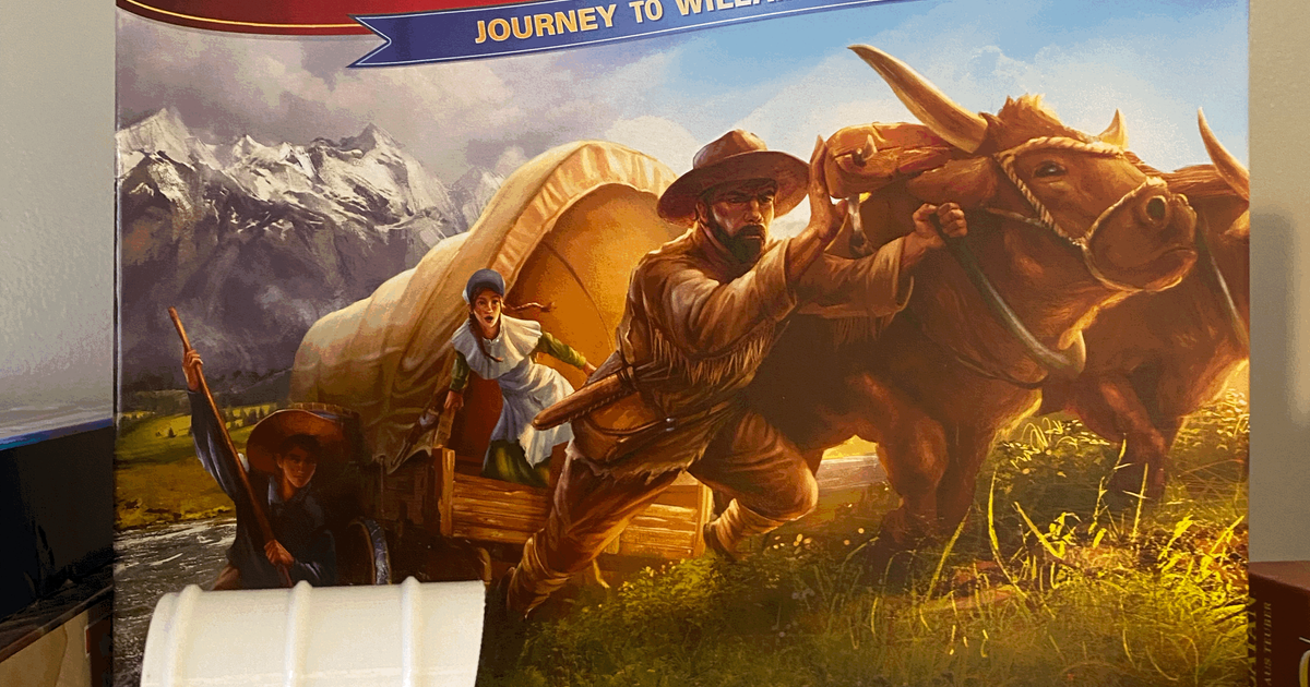 Board Game Tray, The Oregon Trail, antique wagon by BlackLion