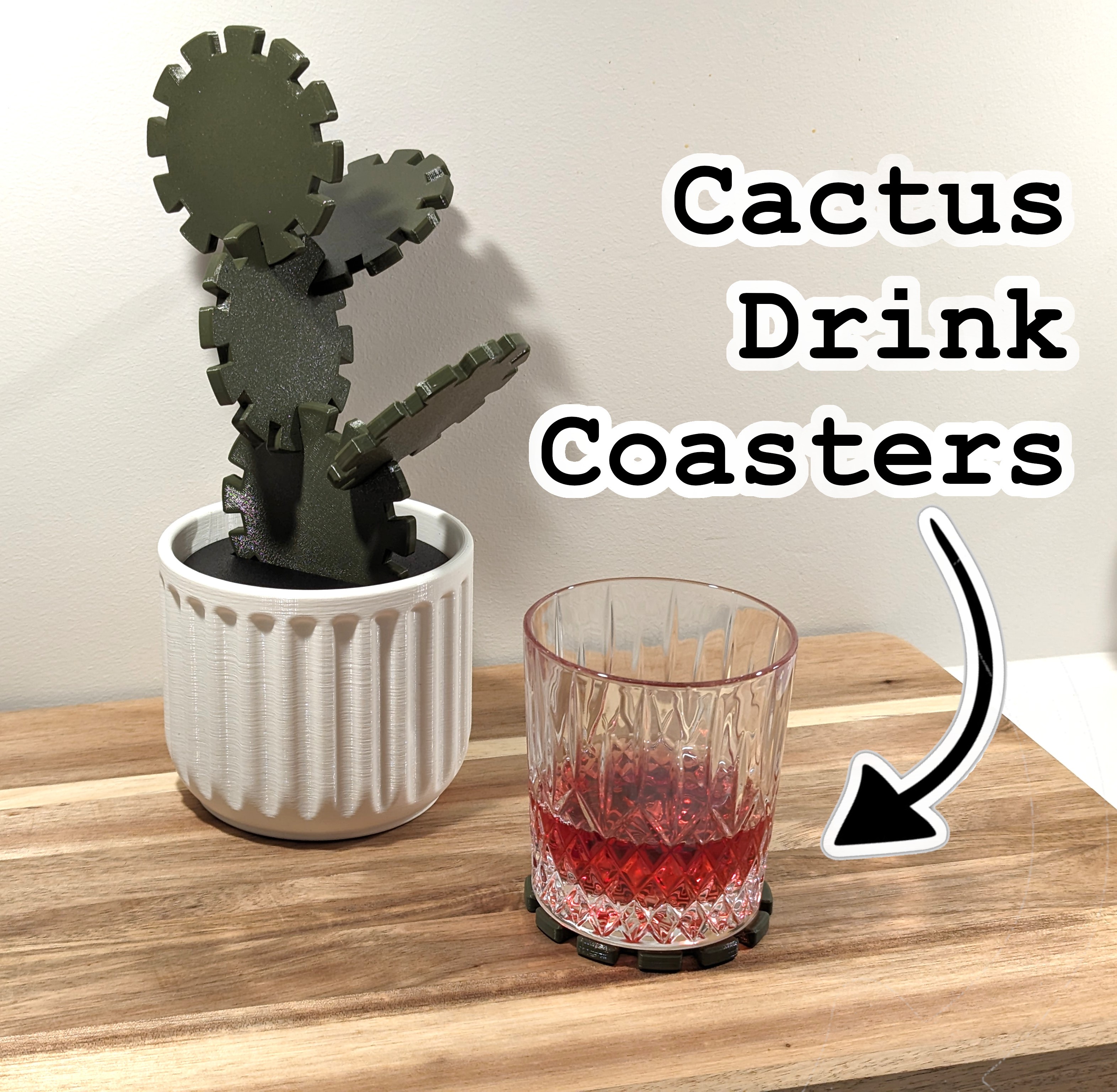 Cactus Drink Coaster Set