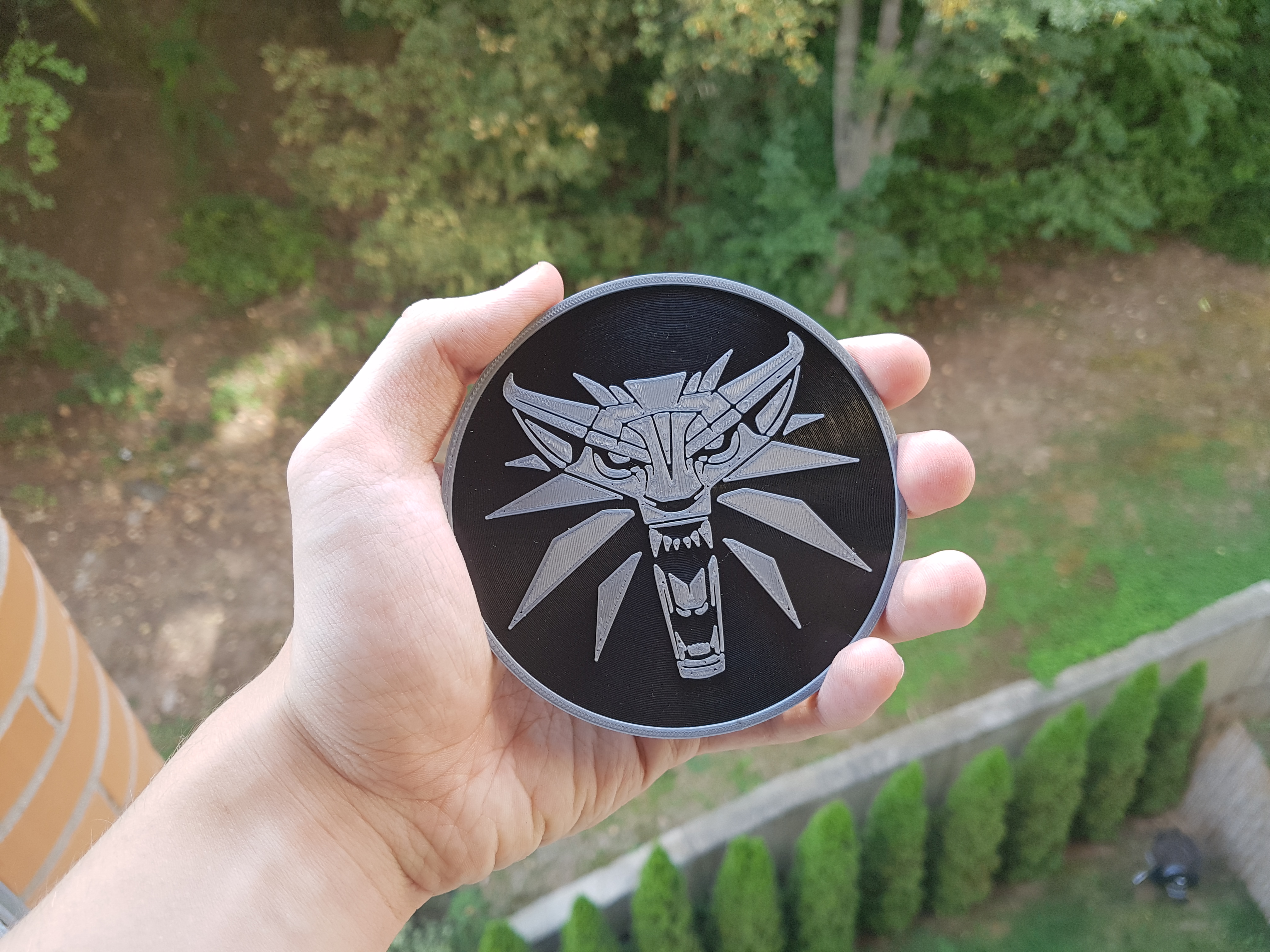 Miniatura 2 do modelo 3D Witcher Wolf School Logo Magnet