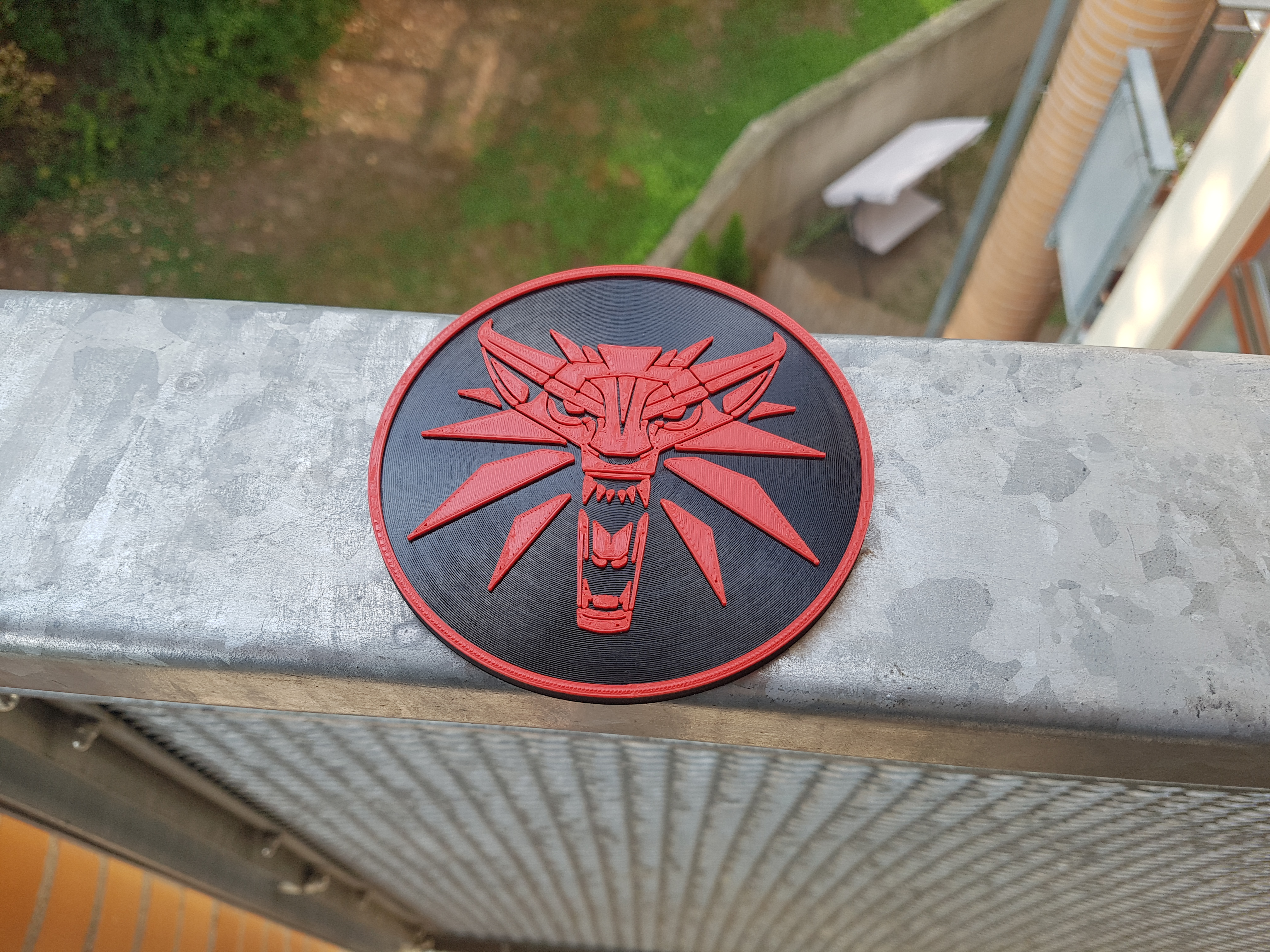 Miniatura 4 do modelo 3D Witcher Wolf School Logo Magnet