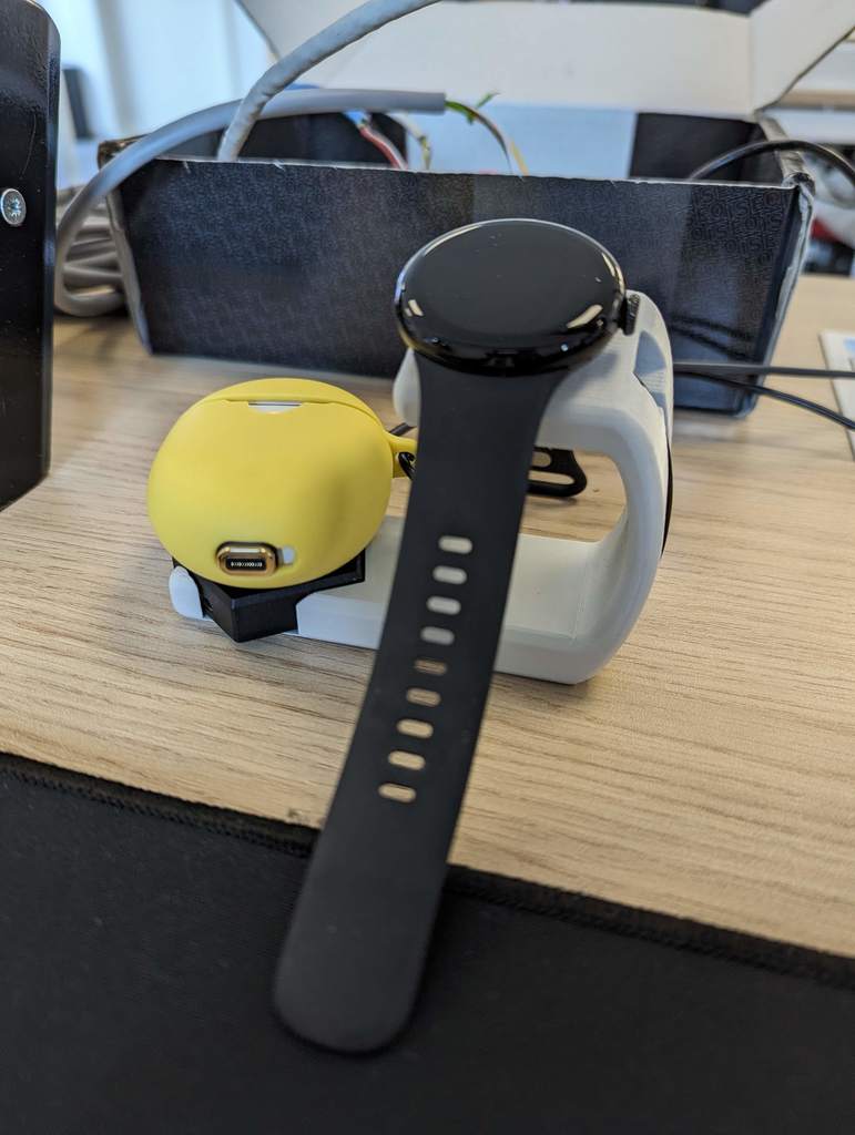 Pixel Watch 2 Charging Stand with Pixel Watch keychain charger slot by fcps3 Download free STL