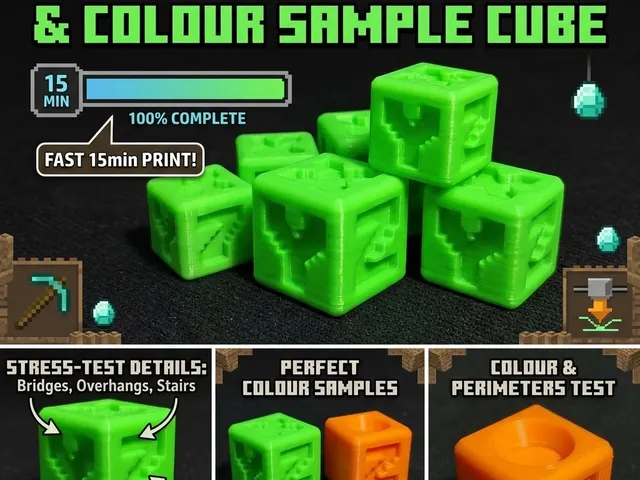 TEST PRINT MINECRAFT INSPIRED CUBE