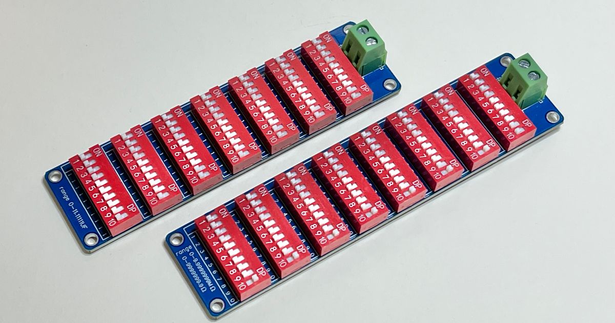 Cases for R and C decade boxes with DIPswitches by Arnoud