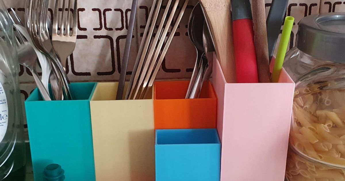 Cutlery drainer holder NO SUPPORTS by Pica Download free STL model
