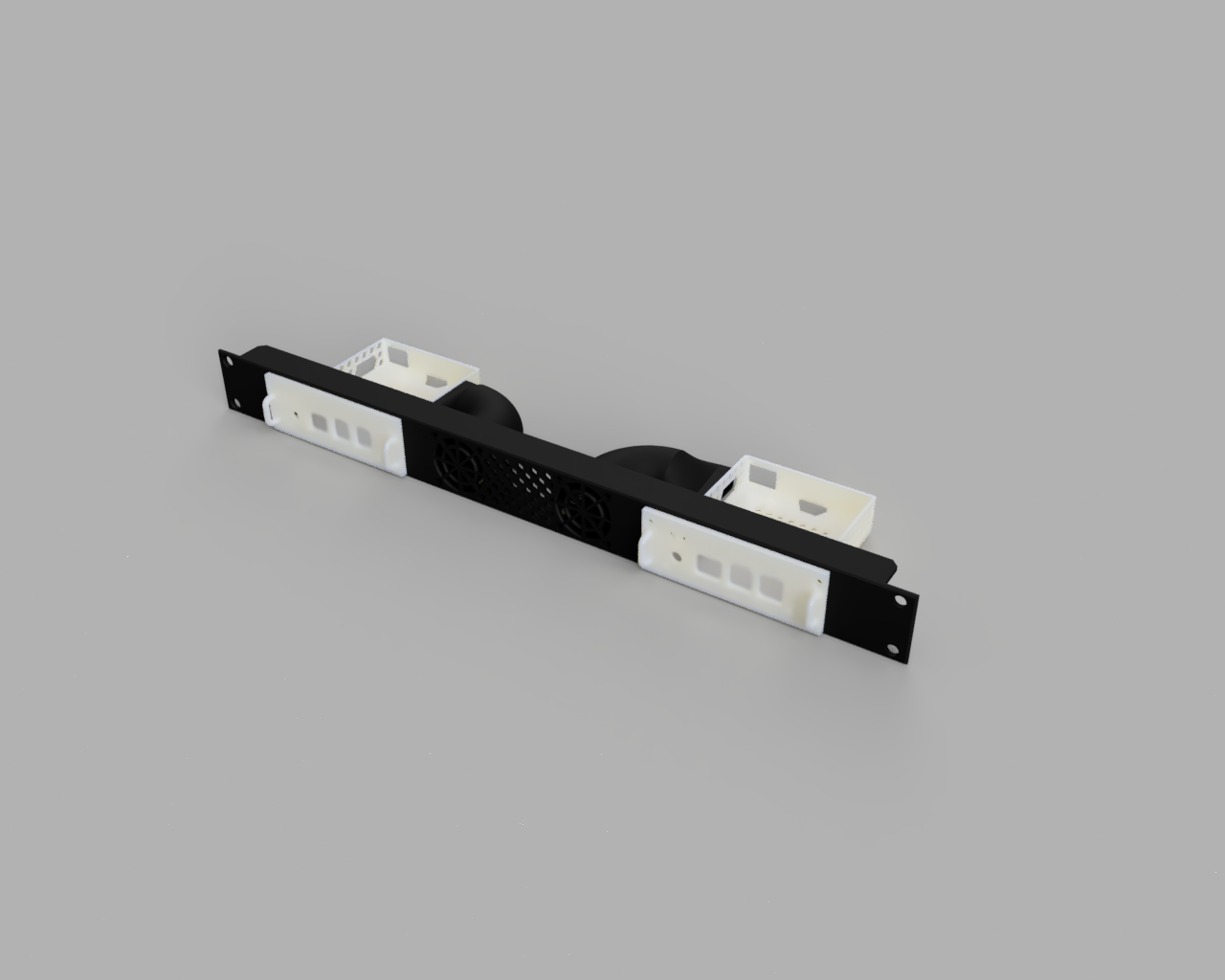 Well cooled double rack mount for Raspberry Pis