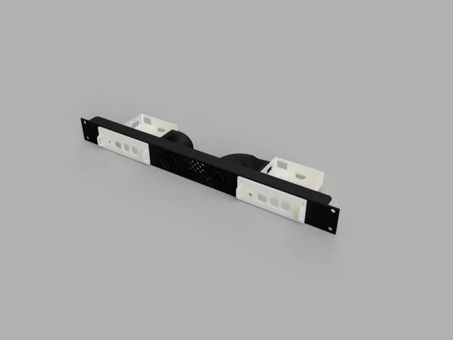 Well cooled double rack mount for Raspberry Pis