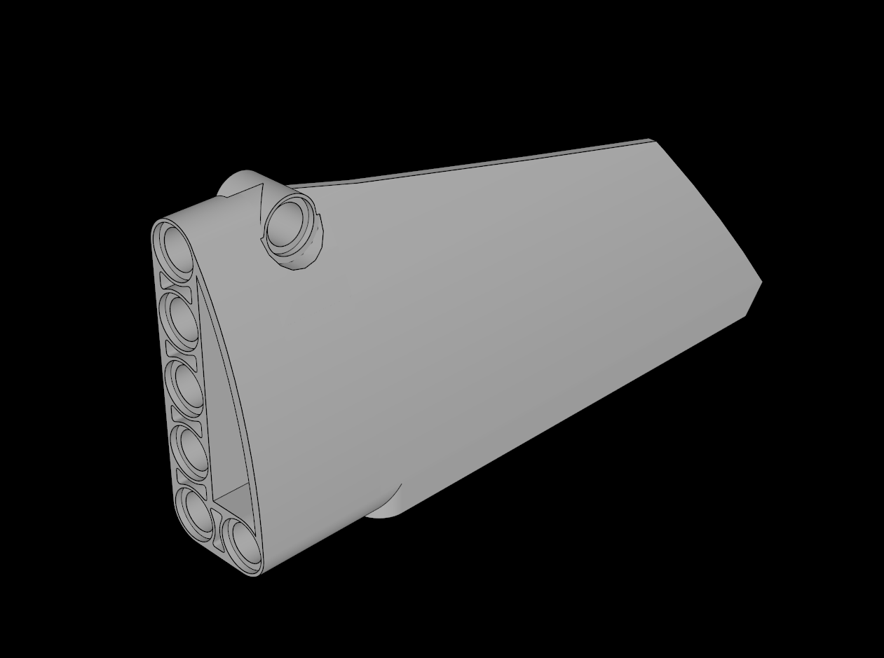 Lego Compatible (64392.dat) Technic Panel Fairing Smooth #17 (Wide Long)