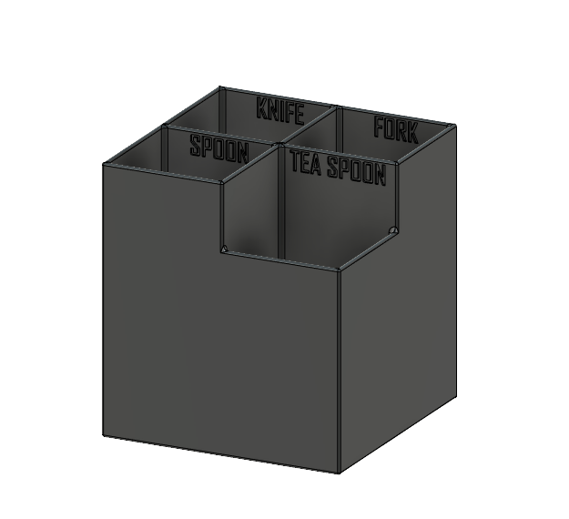 MINIMALISTIC CUTLERY ORGANIZER by A.W.Josefsen Download free STL