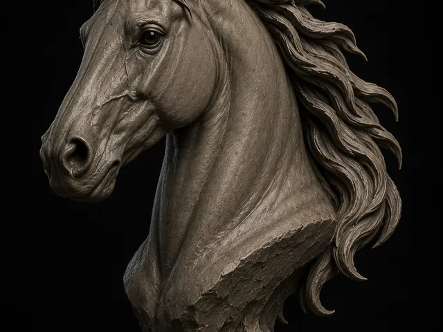 Busto de Caballo Majestuoso