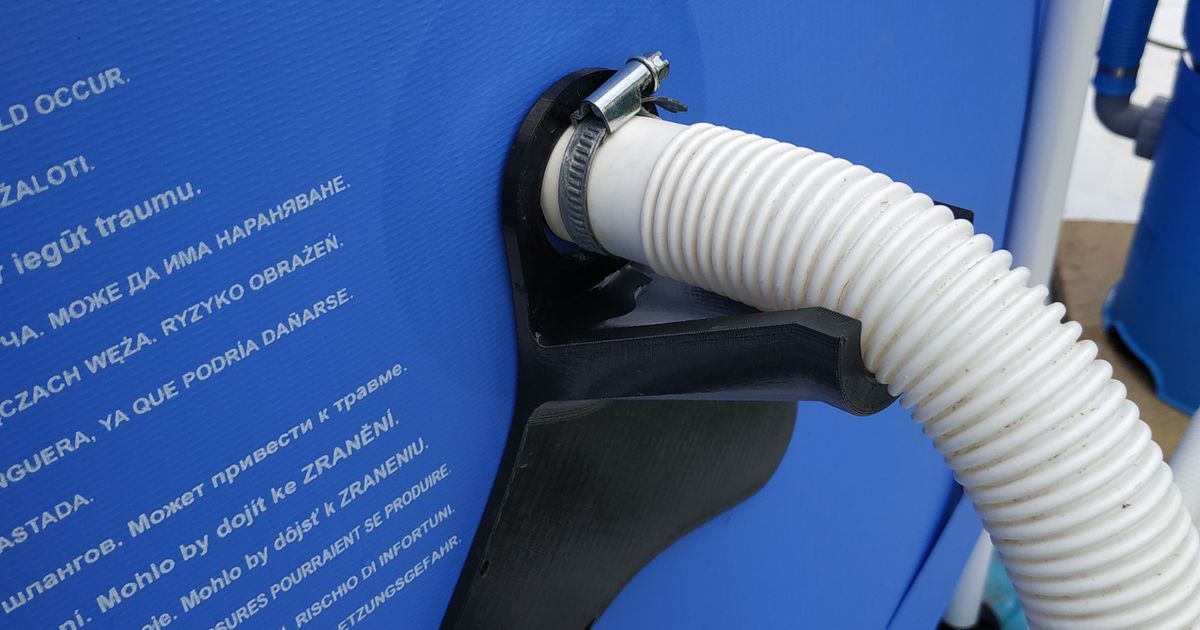 Pool hose holder for Intex, Marimex, Bestway pools by Petr Bojar