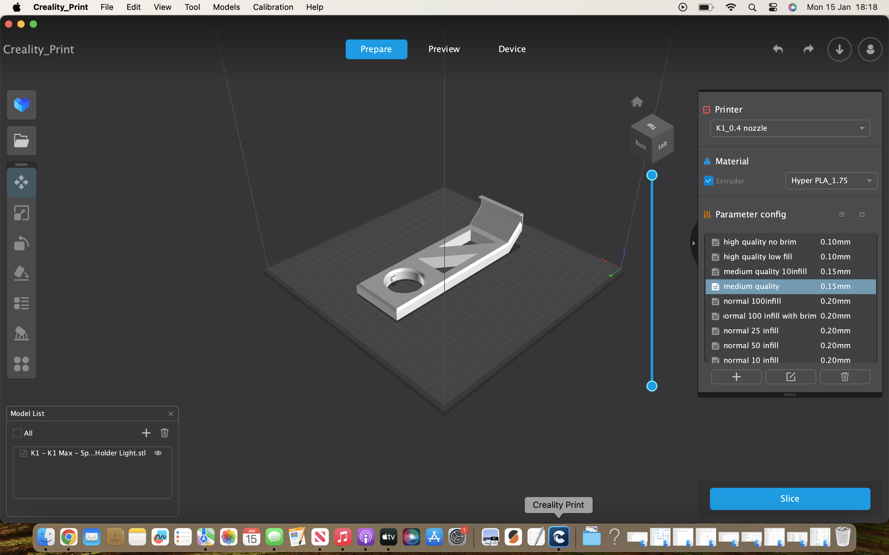 k1-k1 max spool holder-light 3D model thumbnail