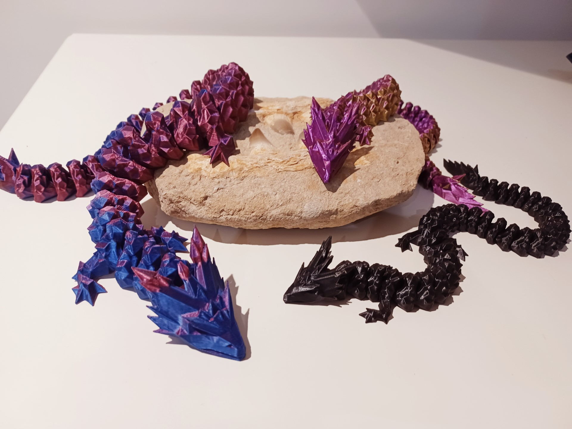 Articulated CRYSTAL Dragon 3D model thumbnail