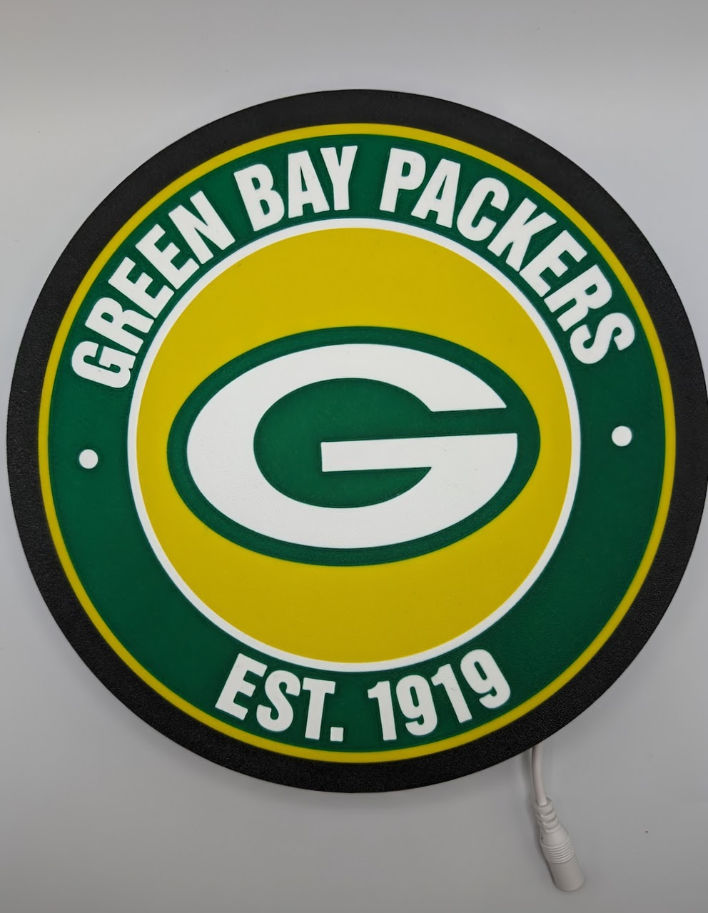 Green Bay Packers Round Light Box By Miak3d 