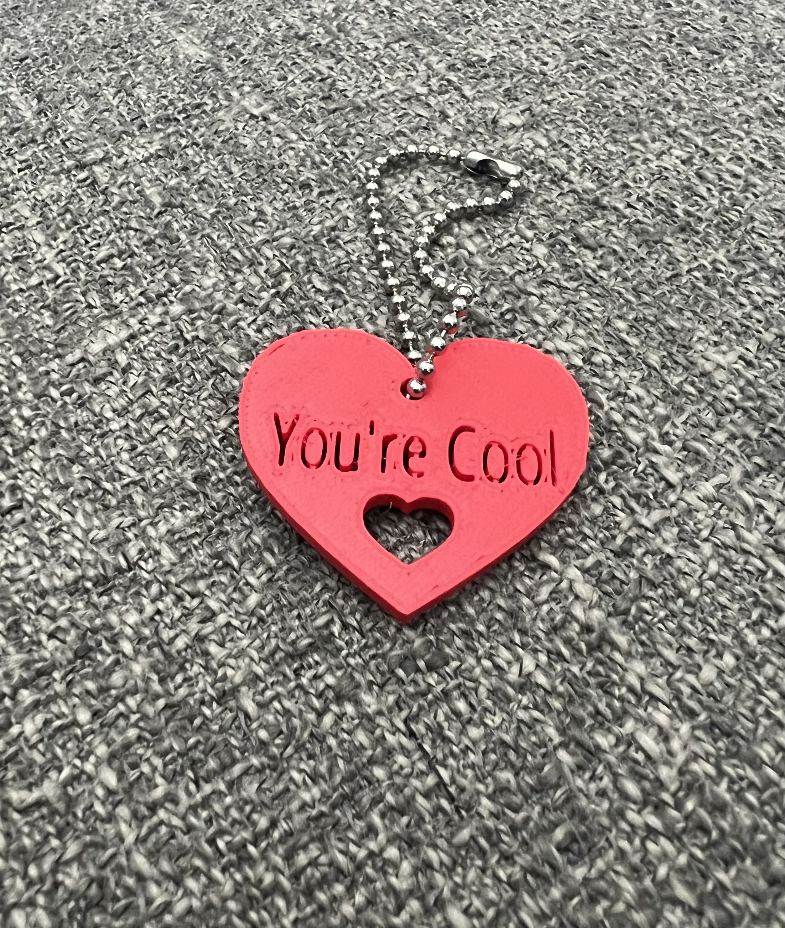 Heart You're Cool backpack/necklace/keychain — miniatura 2