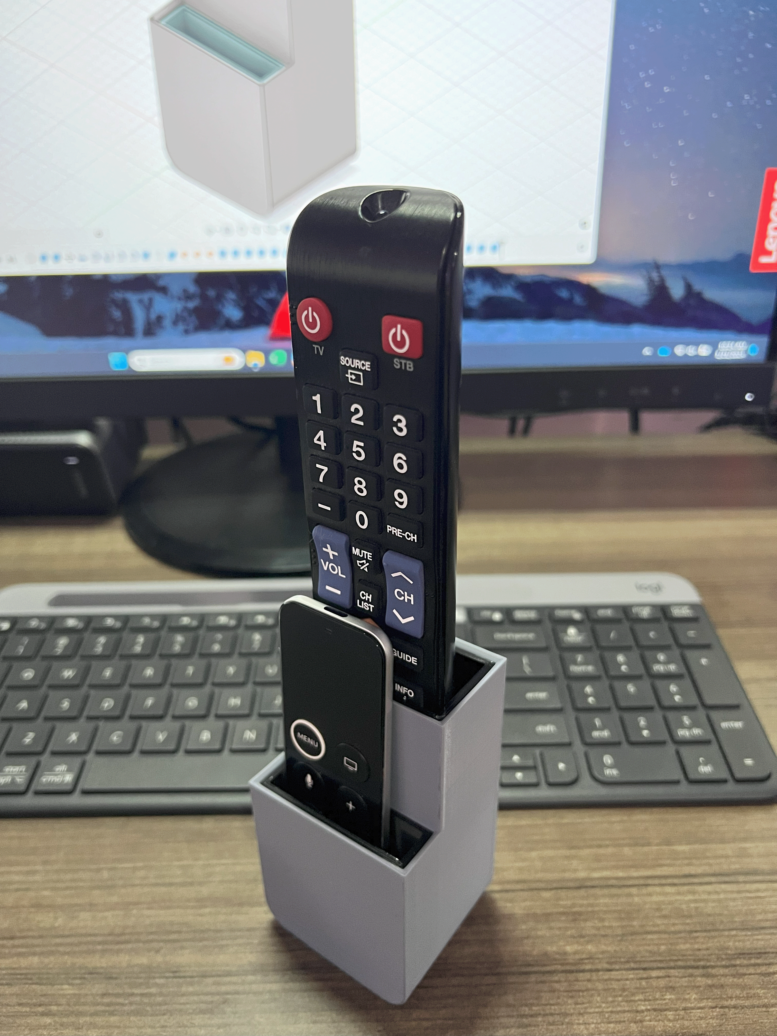 Remote Caddy for Samsung and Apple TV