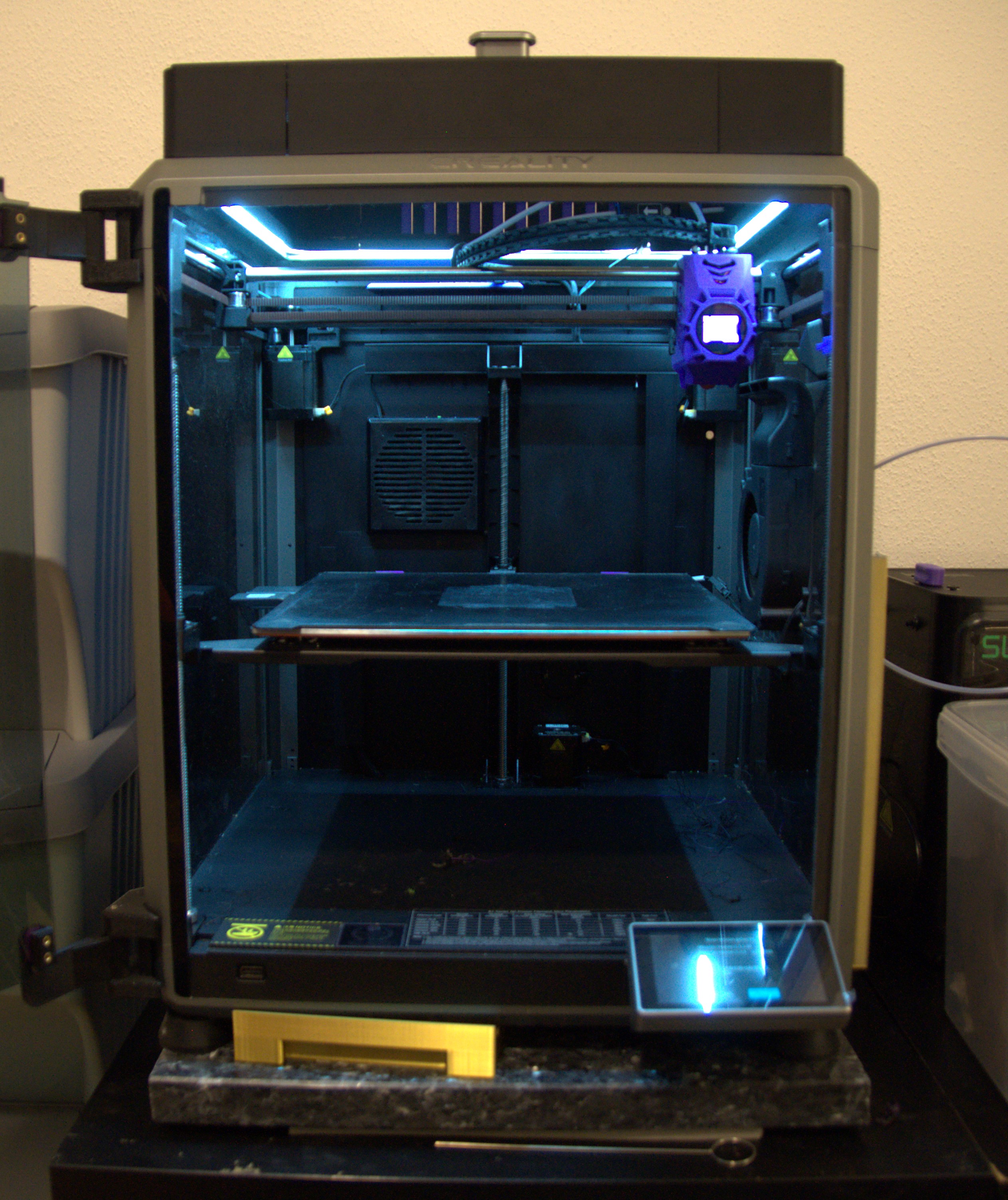 K1 Max LIT Raiser. All in One Glass Lid Raiser with LED and Fasterners 3D model thumbnail