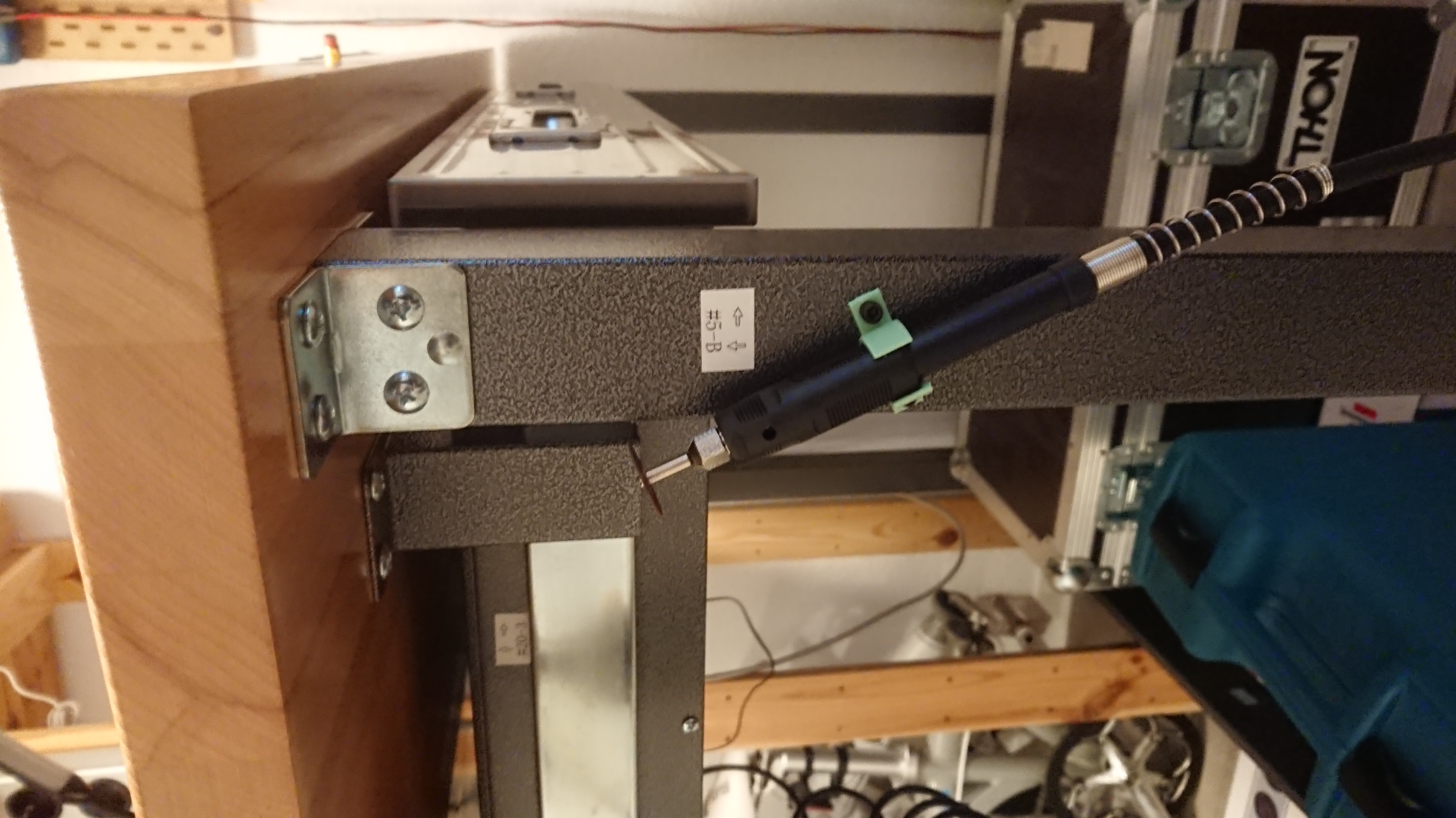 Minimal Dremel / rotary tool flexible shaft holder