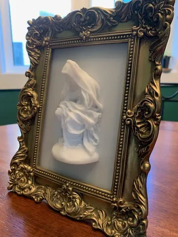 Seated Virgin Mary - Modified to fit standard picture frame
