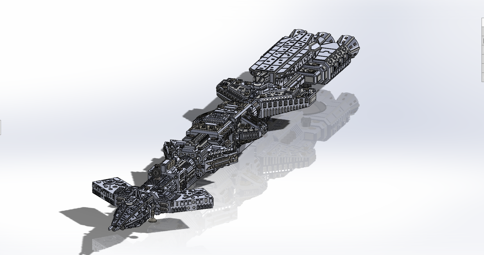 Space Ball One, Starwars Armada Scale, with stand mount position [Updated]