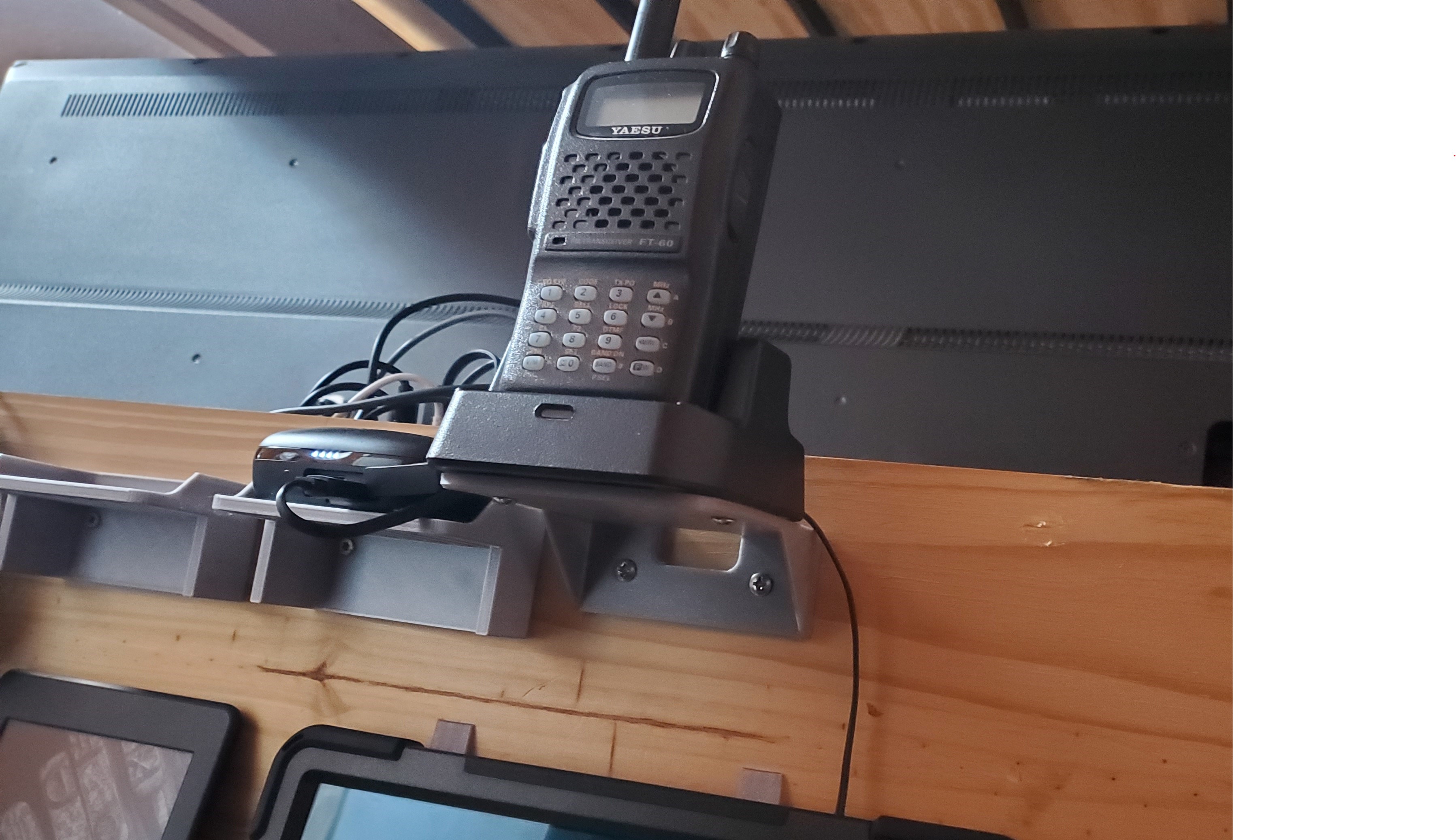 Wall Mount for Yaesu FT-60 Transceiver's Charging Dock