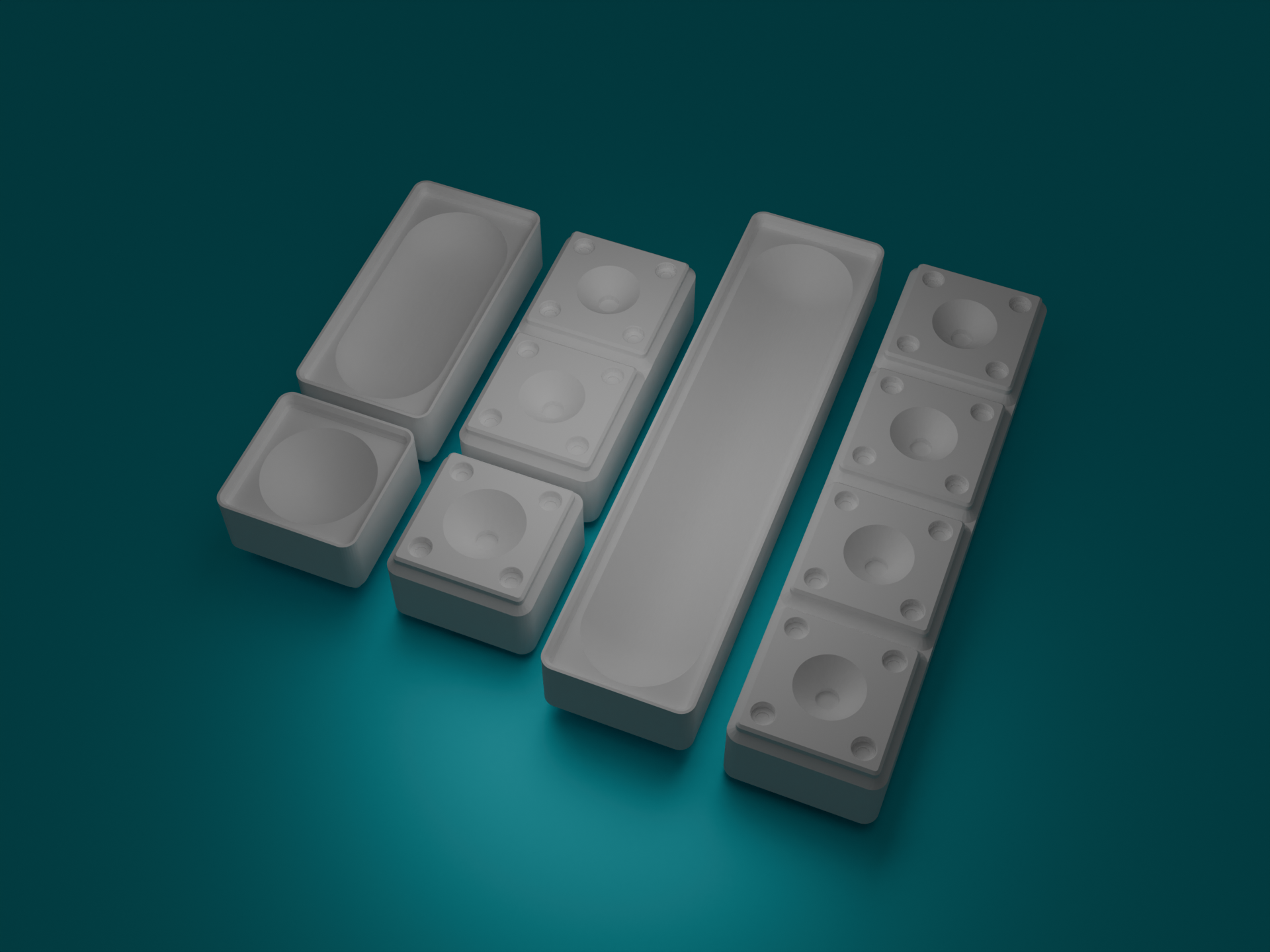 Gridfinity Magnetized Bowls w/ Press in Magnets 3D model thumbnail