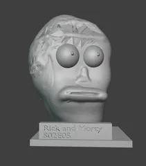 rick and morty head in the sky