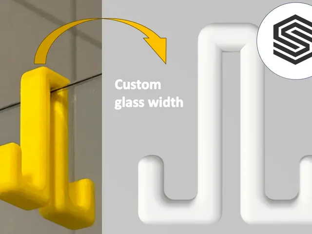 Glass Shower Hook | Customizable Size