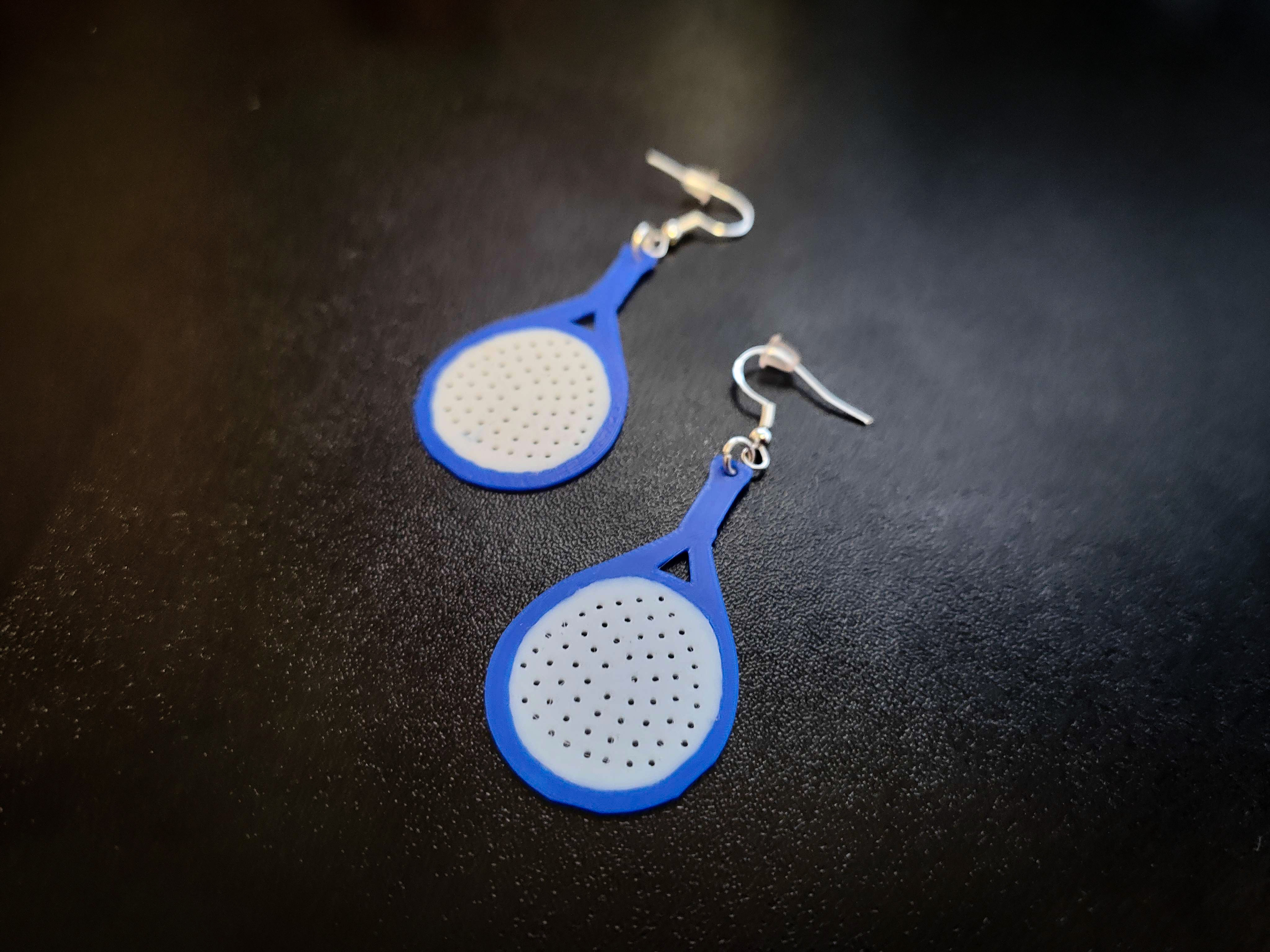 Tennis Racquet Inspired Earrings