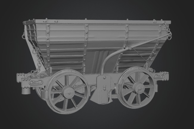 Coal Hopper Wagon 3D model by Ded Makar