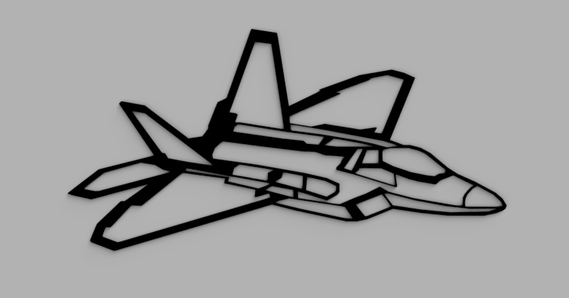 Lockheed Martin F22 Raptor Silhouette Wall Art by Sabu8 | Download free