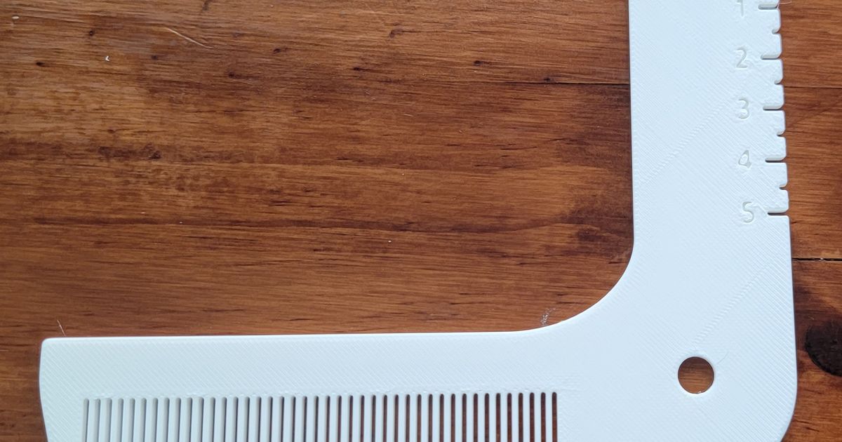 Beard Comb Sharper Angle by 3dArtByDesign | Download free STL model ...
