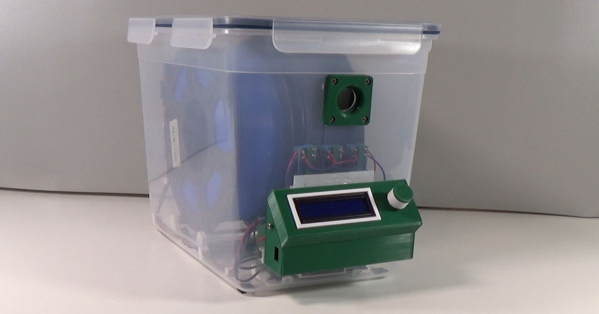 Filament dry box heated, ventilated, Arduino controlled by werner_rh