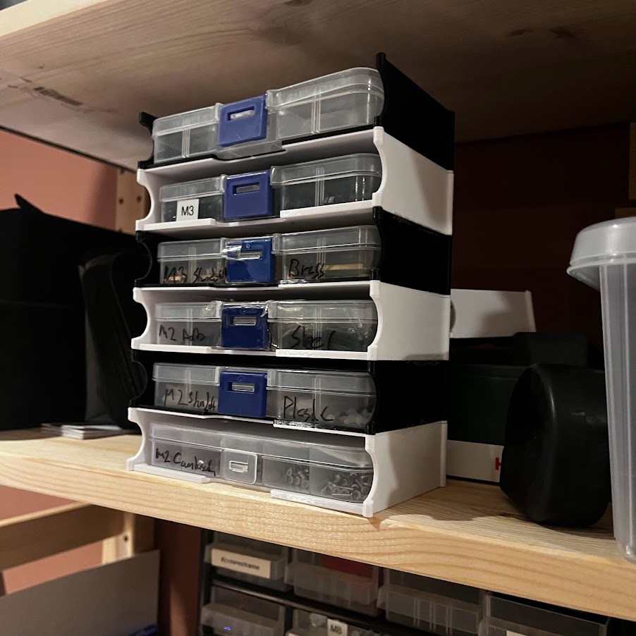 Stackable shelf for assortment box by kristofferMAKES | Download free ...