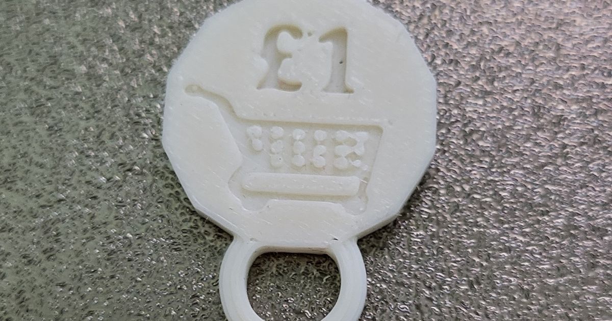 UK Shopping Trolley Key Fob by StarBuck Download free STL model
