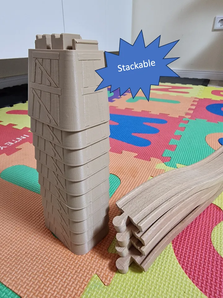 Click-Together Train Track Bridge Supports (Brio & IKEA compatible) by ...