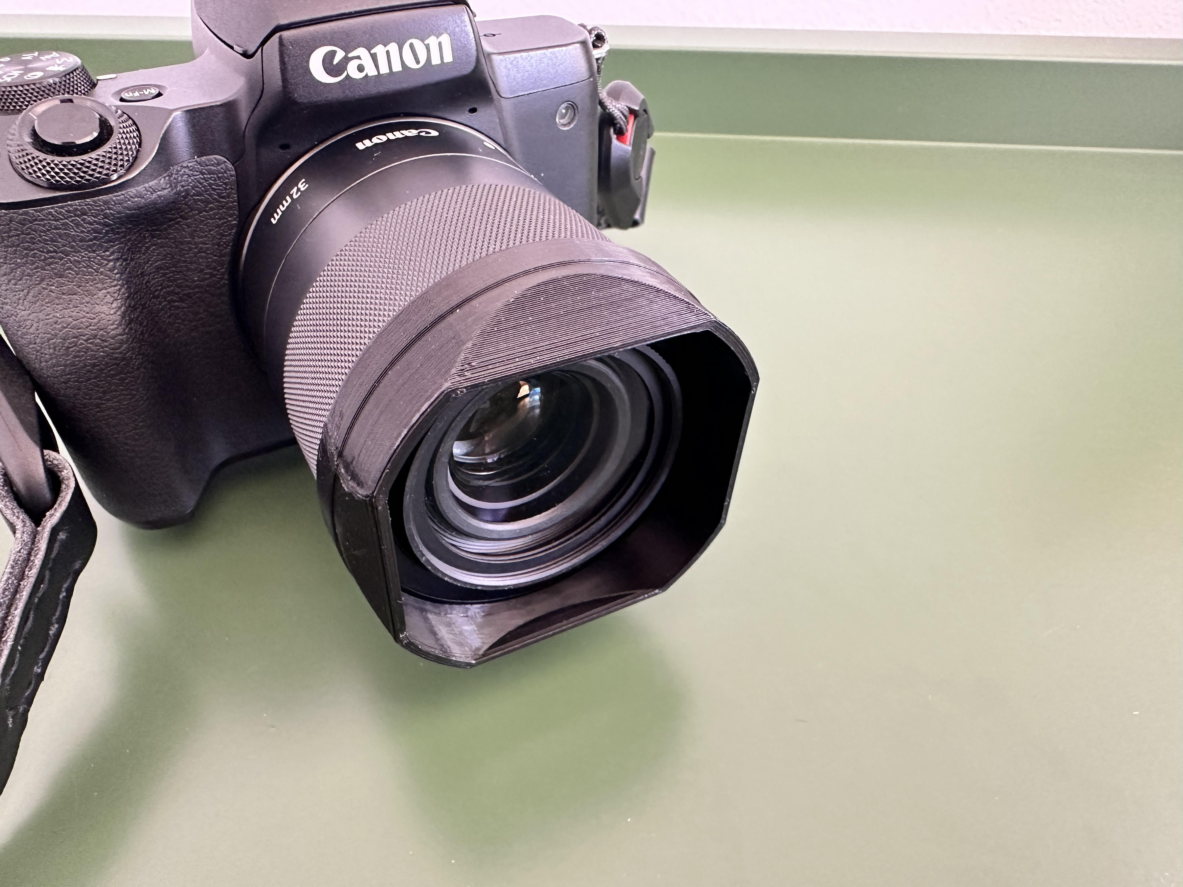 Custom Lens Hood for EOS EFM 32mm by wbatko Download free STL model